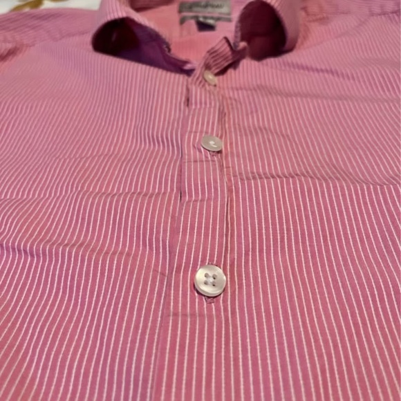 Le Chateau Button up Pin Stripe Dress Shirt. Pink - Picture 2 of 3